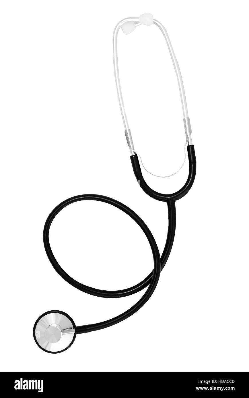 Stéthoscope dans fond blanc Banque D'Images