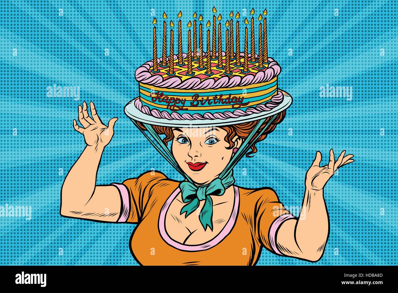 Joyeux Anniversaire Retro Femme Et La Hat Cake Image Vectorielle Stock Alamy Joyeux Anniversaire Retro Femme Et La Hat Cake Image Vectorielle Stock Alamy