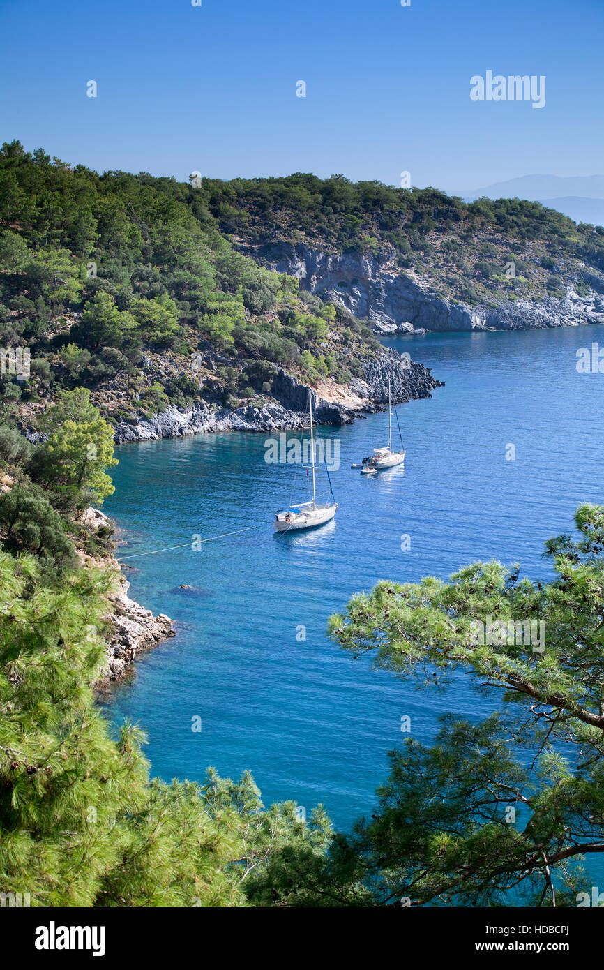 Près de la baie pittoresque de Kemer, Turquie, vue d'en haut Banque D'Images