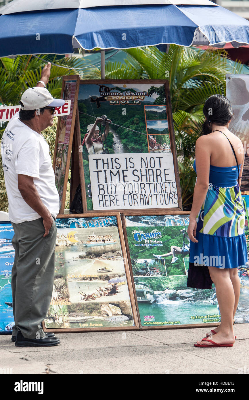 Des billets et aucun moment partager Puerto Vallarta Mexique Banque D'Images