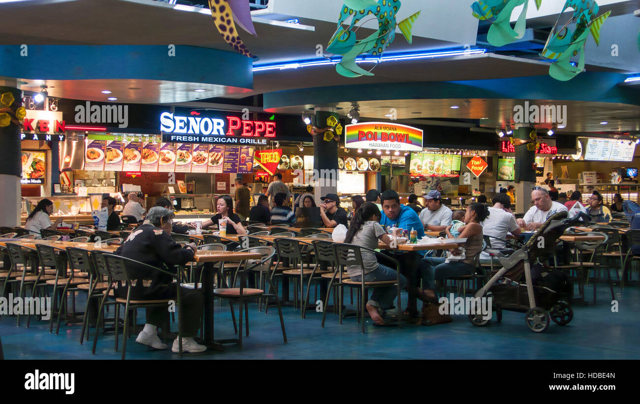 Food hall du centre commercial Ala Moana Honolulu Hawaii USA Banque D'Images