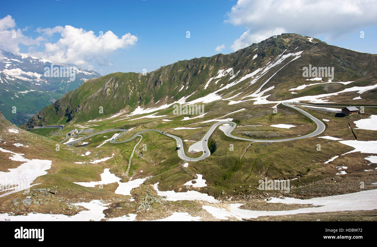 Grossglockner High Alpine Mountain Road, le Parc National du Hohe Tauern, Salzburg, Autriche, Europe Banque D'Images