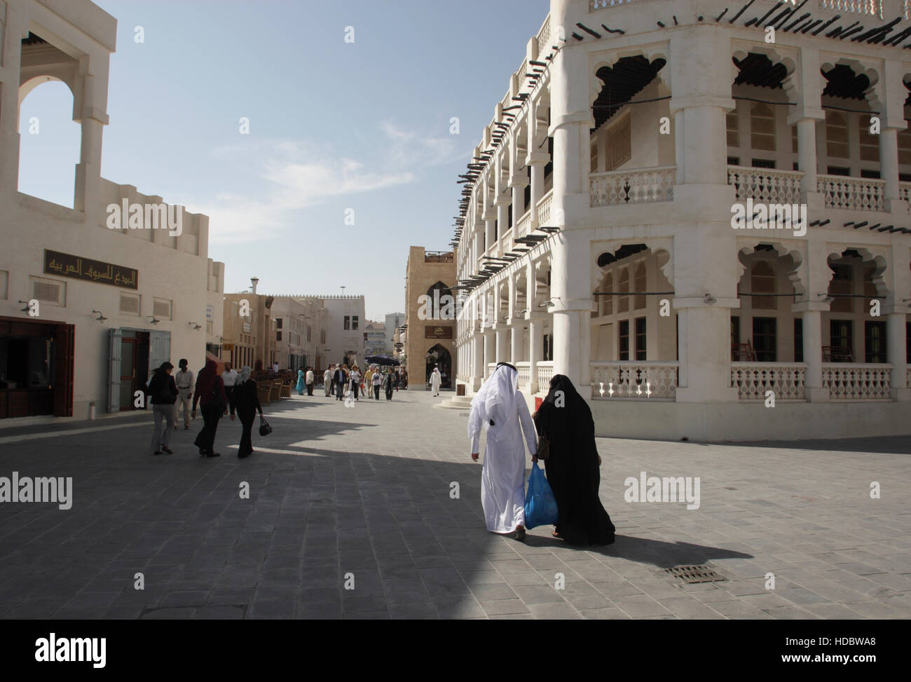 Vieux Souk, Souq Waqif, le plus ancien marché de la ville, Doha, Qatar, Moyen-Orient Banque D'Images