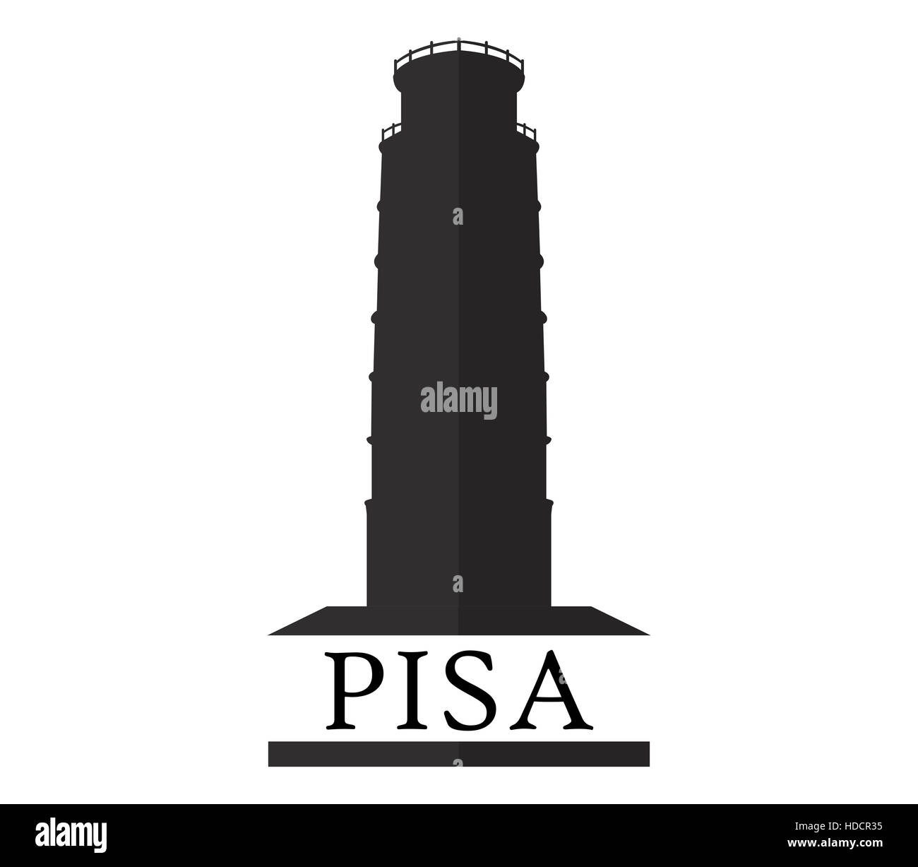 Tour de Pise l'icône Banque D'Images