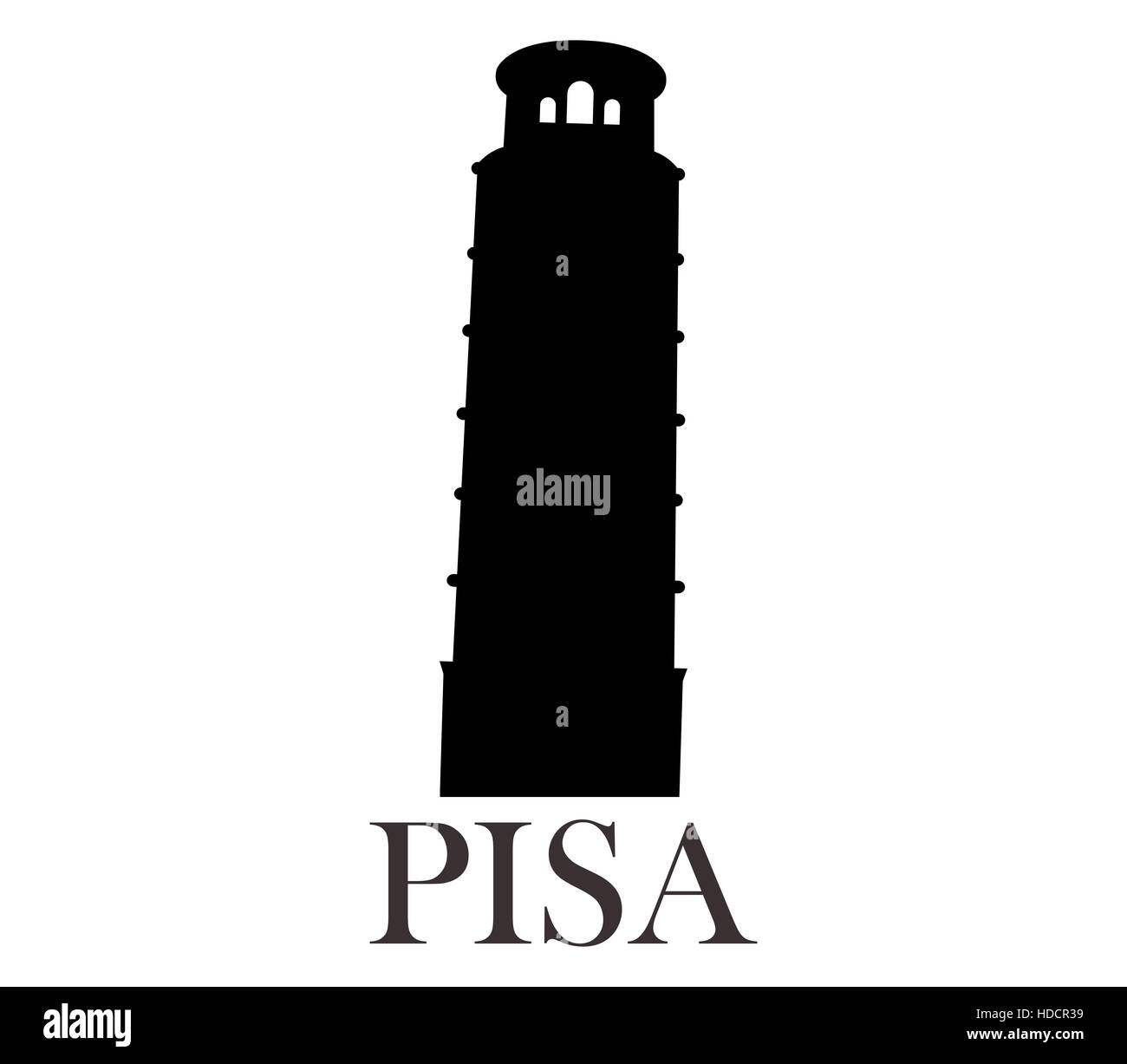 Tour de Pise l'icône Banque D'Images