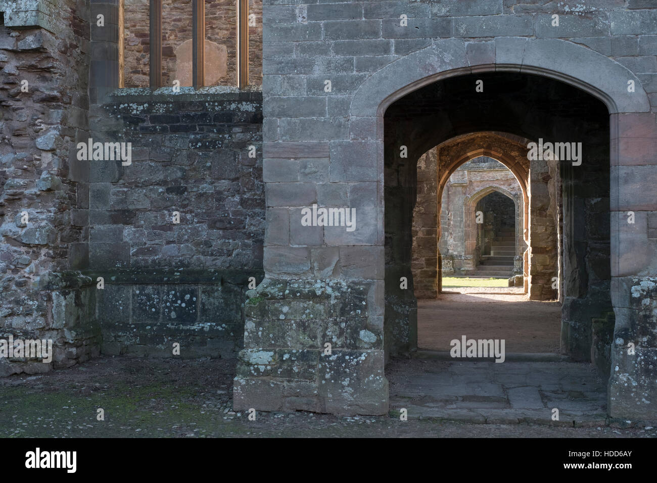 Vieux château gallois en arcades, Wye Valley Banque D'Images
