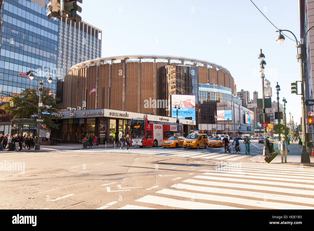 Madison Square Garden, MSG, 8e Avenue, Manhattan, New York City, États-Unis d'Amérique. Banque D'Images