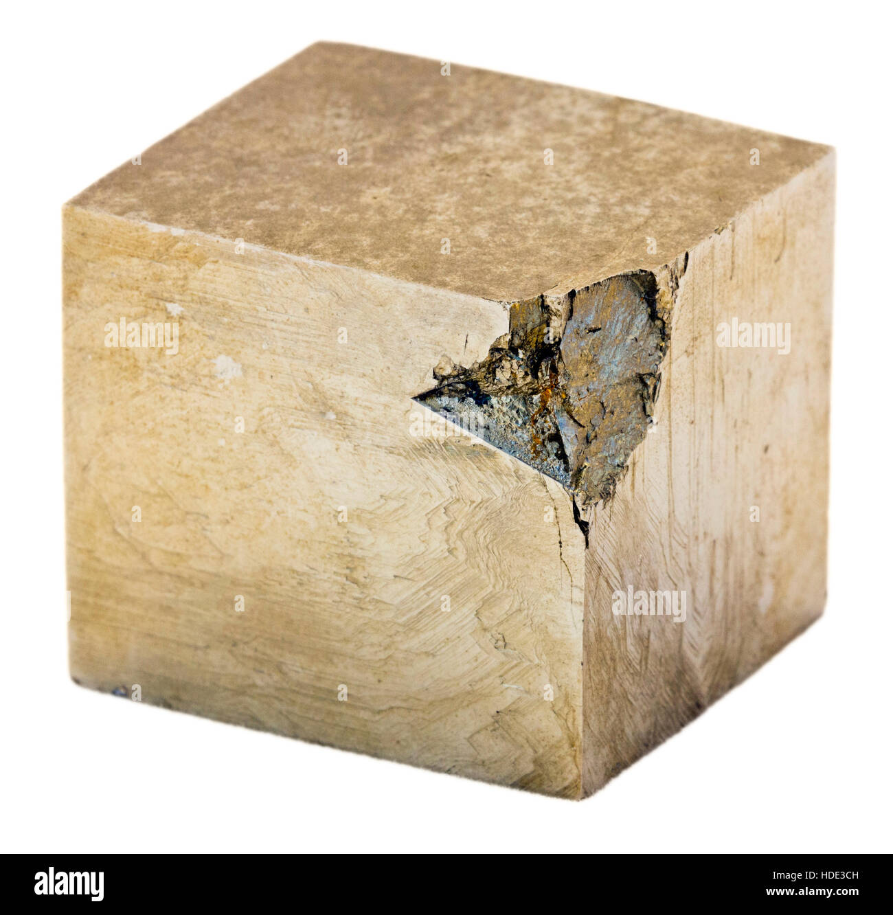 Cube de pyrite de fer Banque D'Images