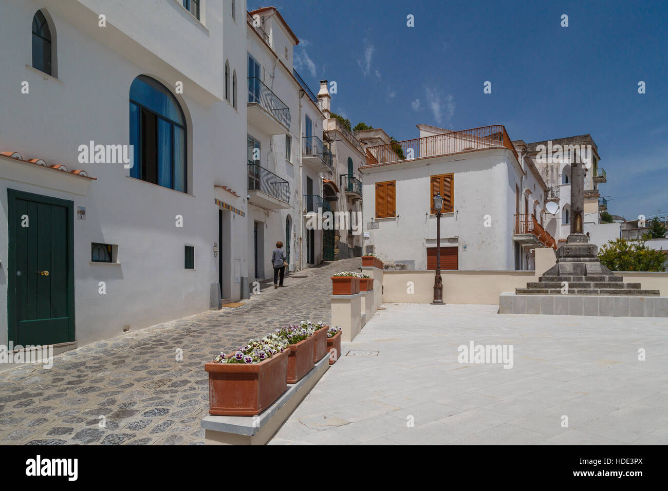 L'Umberto 1er, roi d'Italie, Memorial dans Via Lacco, Ravello, Italie. Construit en 1904, s'installe à la place du Duomo Via Lacco en 1930. Banque D'Images
