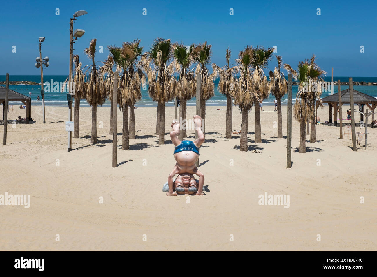 Tel Aviv, Israël devant la plage Banque D'Images