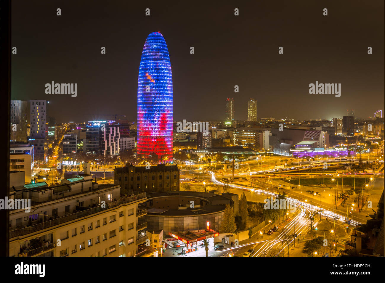 Nuit à Barcelone Banque D'Images