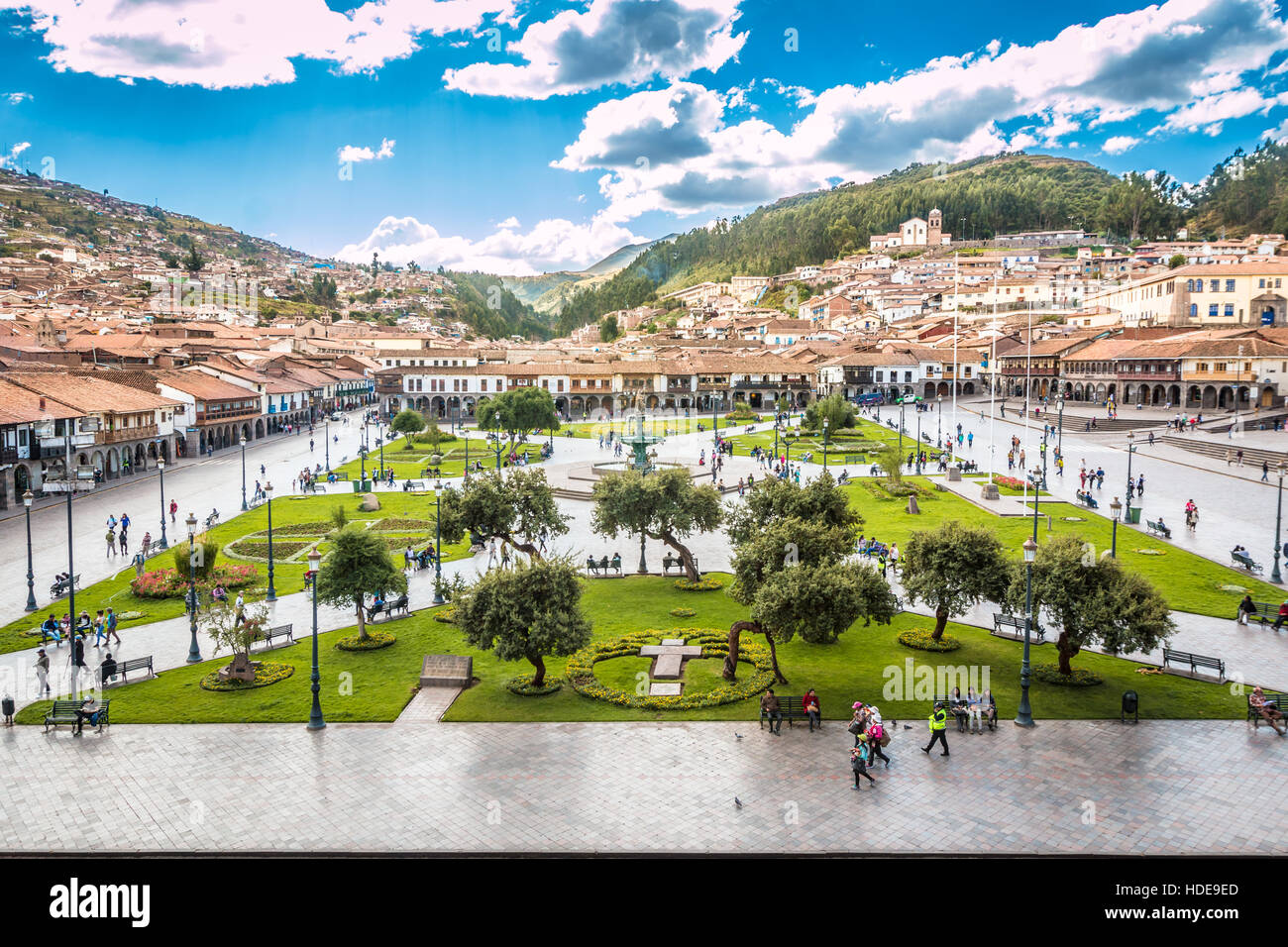 Plaza de Armas de Cusco Pérou Banque D'Images