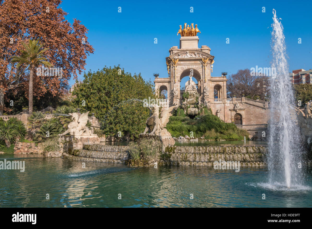 Le Parc de la Ciutadella à Barcelone Espagne Banque D'Images