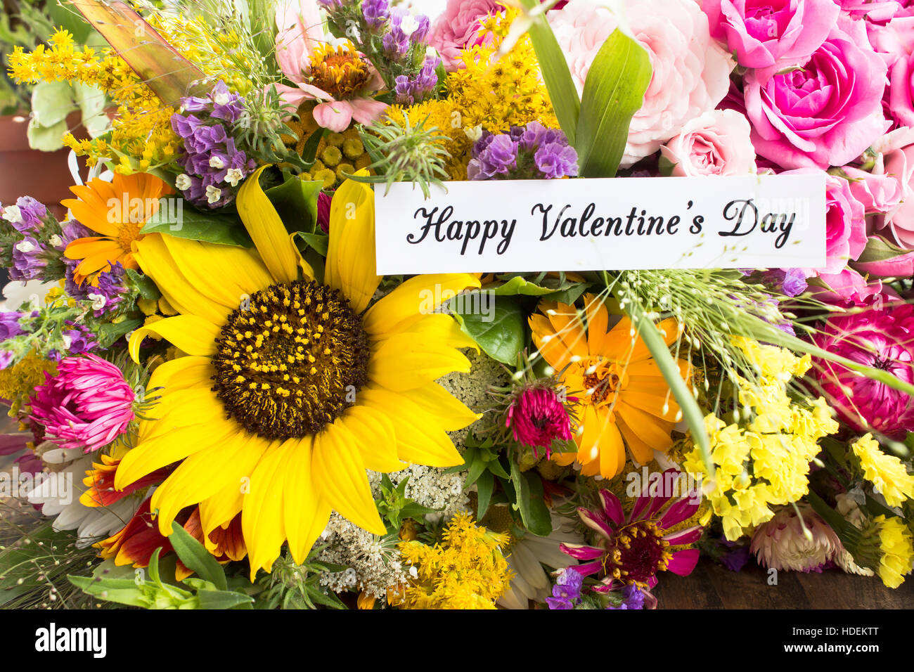 Bonne Saint Valentin, carte de Vœux. Banque D'Images