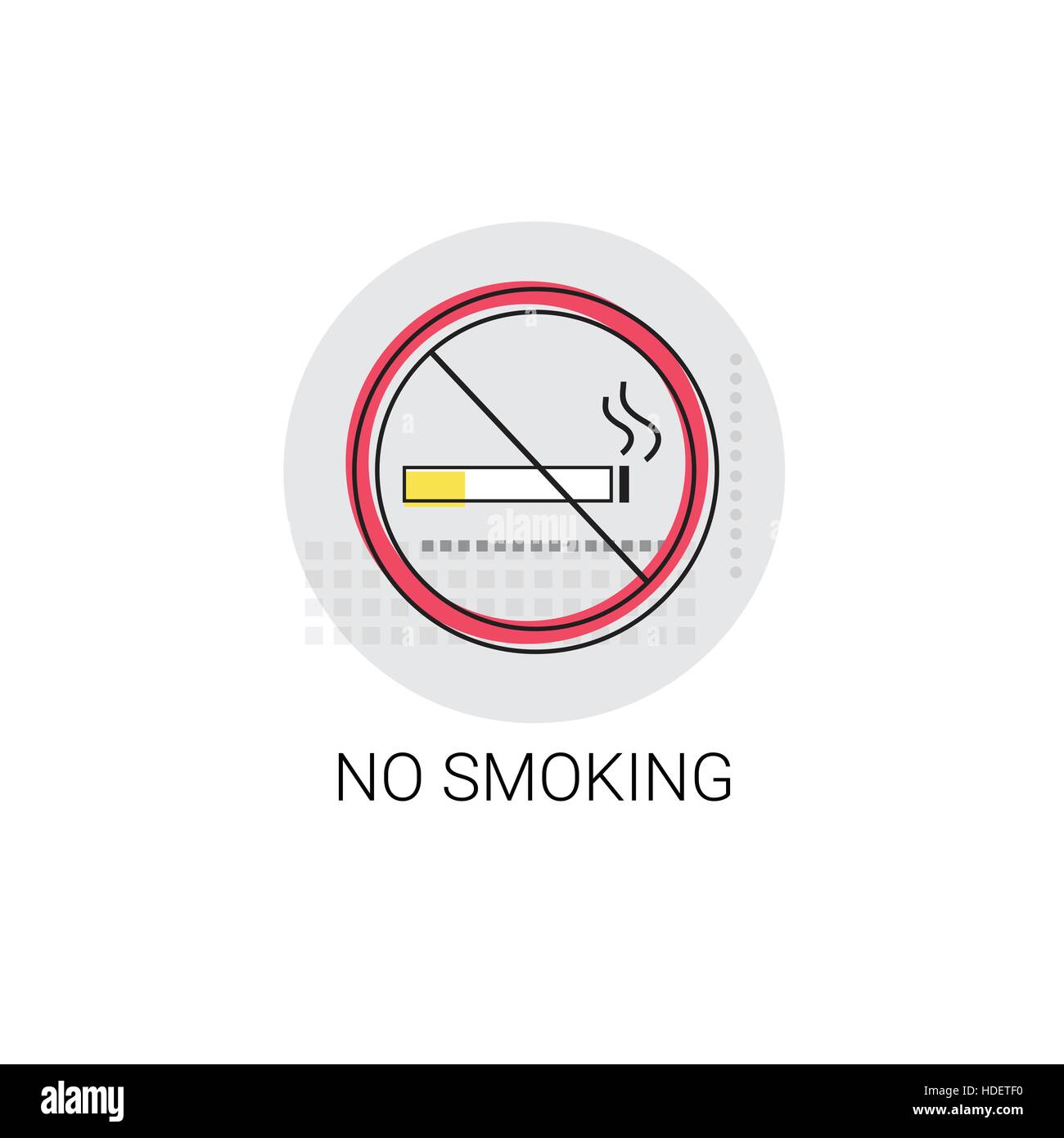 Aucune icône de signe Public Fumeurs Vector Illustration Illustration de Vecteur