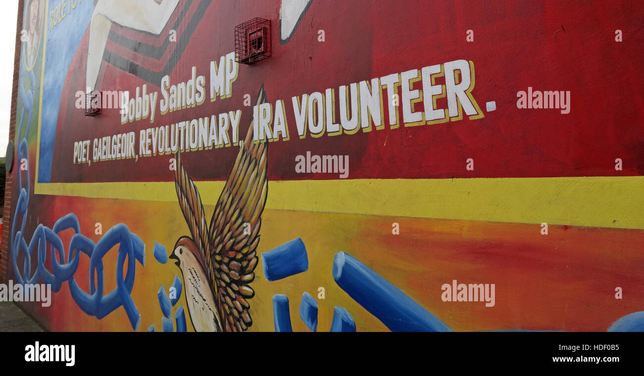 Belfast Falls Rd Rebublican-Mural Banque D'Images