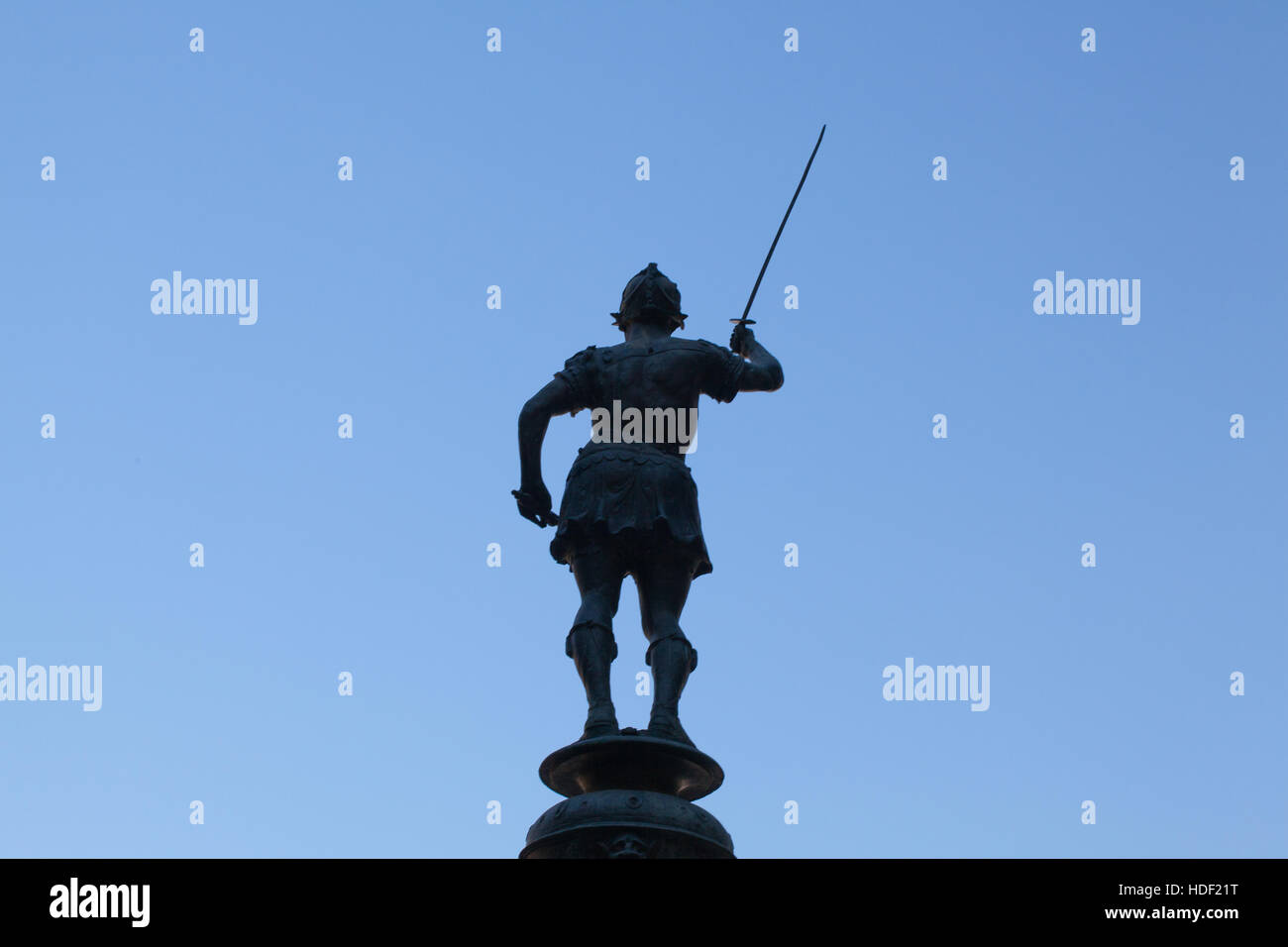 Séville, Espagne - novembre 18,2016 : statue sur le mercure fontaine à Plaza de San Francisco à proximité de l'Hôtel de ville de Séville.Espagne. Banque D'Images