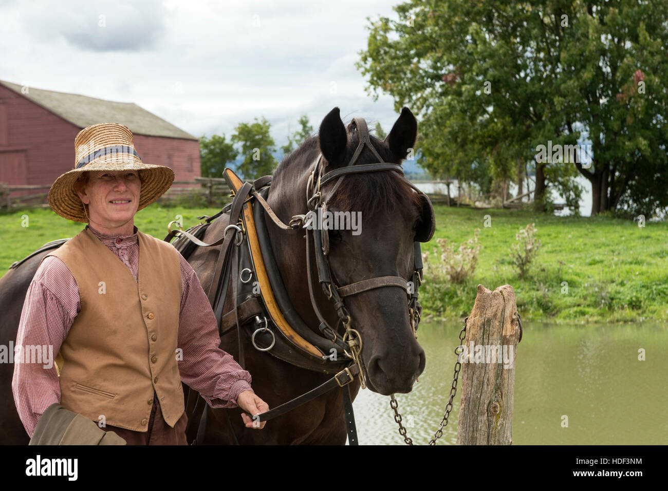 Upper Canada Village l'Ontario Canada costume Banque D'Images