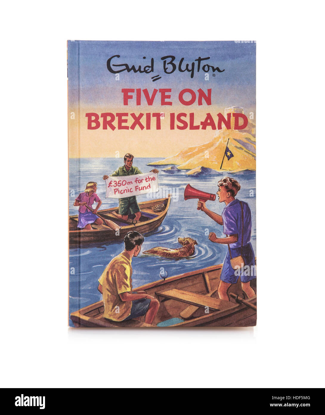 Enid Blyton livre cinq sur Brexit Island Banque D'Images
