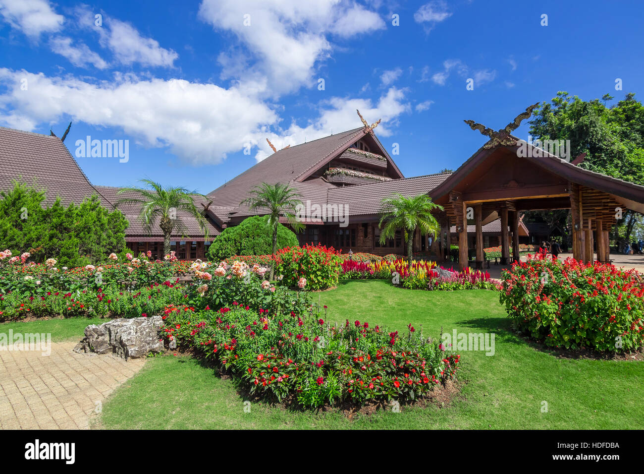 Paysage de Doi Tung Royal Botanical Gardens Banque D'Images