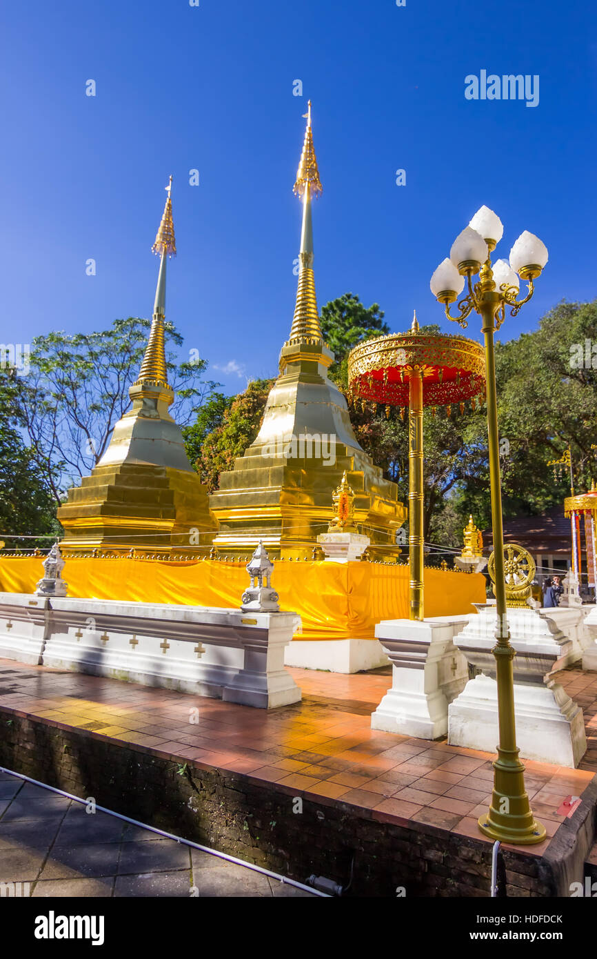 Wat Phra That Doi Tung à Chiang Rai, Thaïlande Banque D'Images