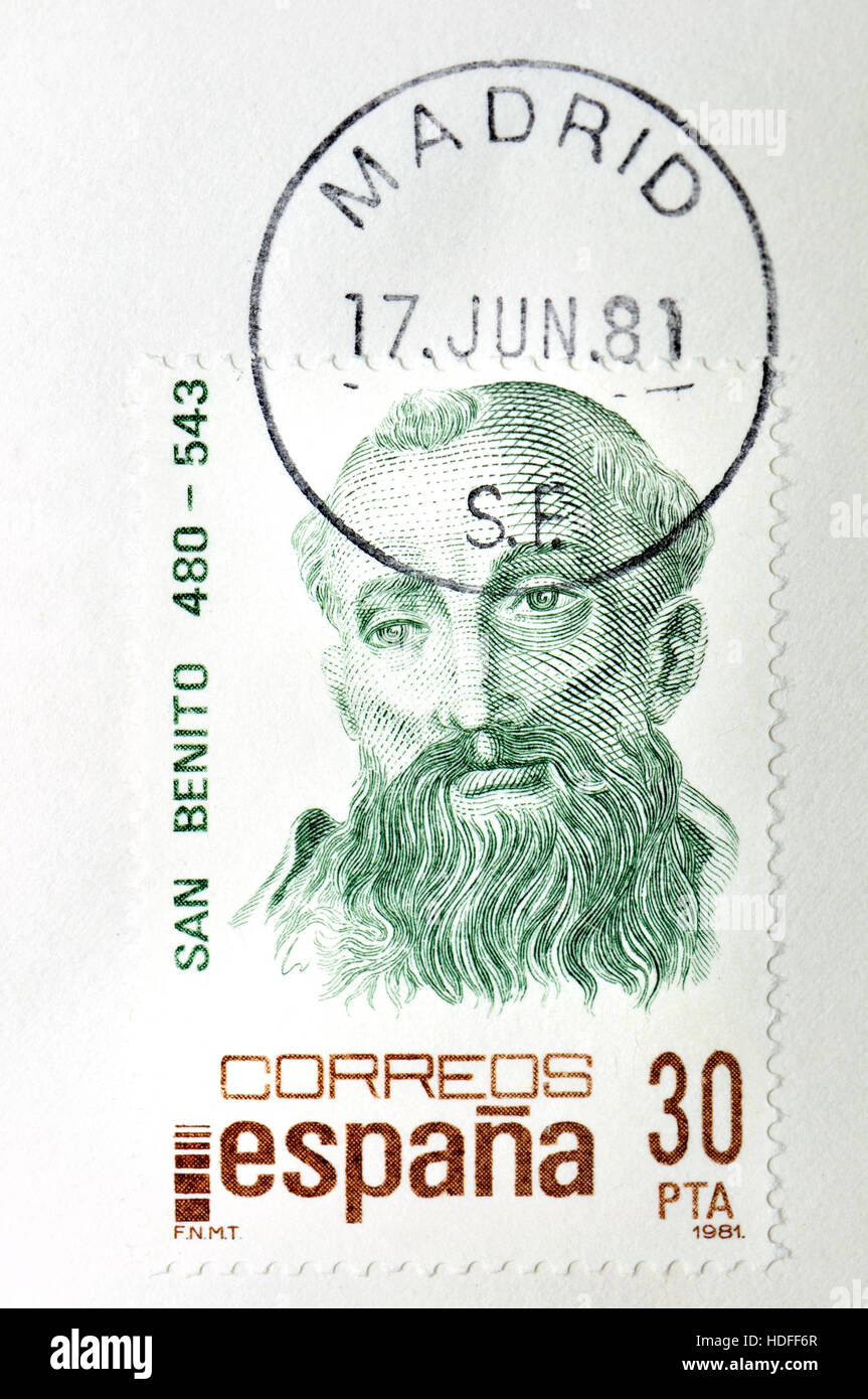 Timbre espagnol (1981) San Benito / St Benoît de Nursie (Benedictus