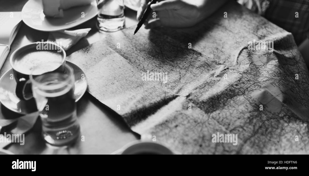 Personne Choix de Destination sur site Concept Banque D'Images