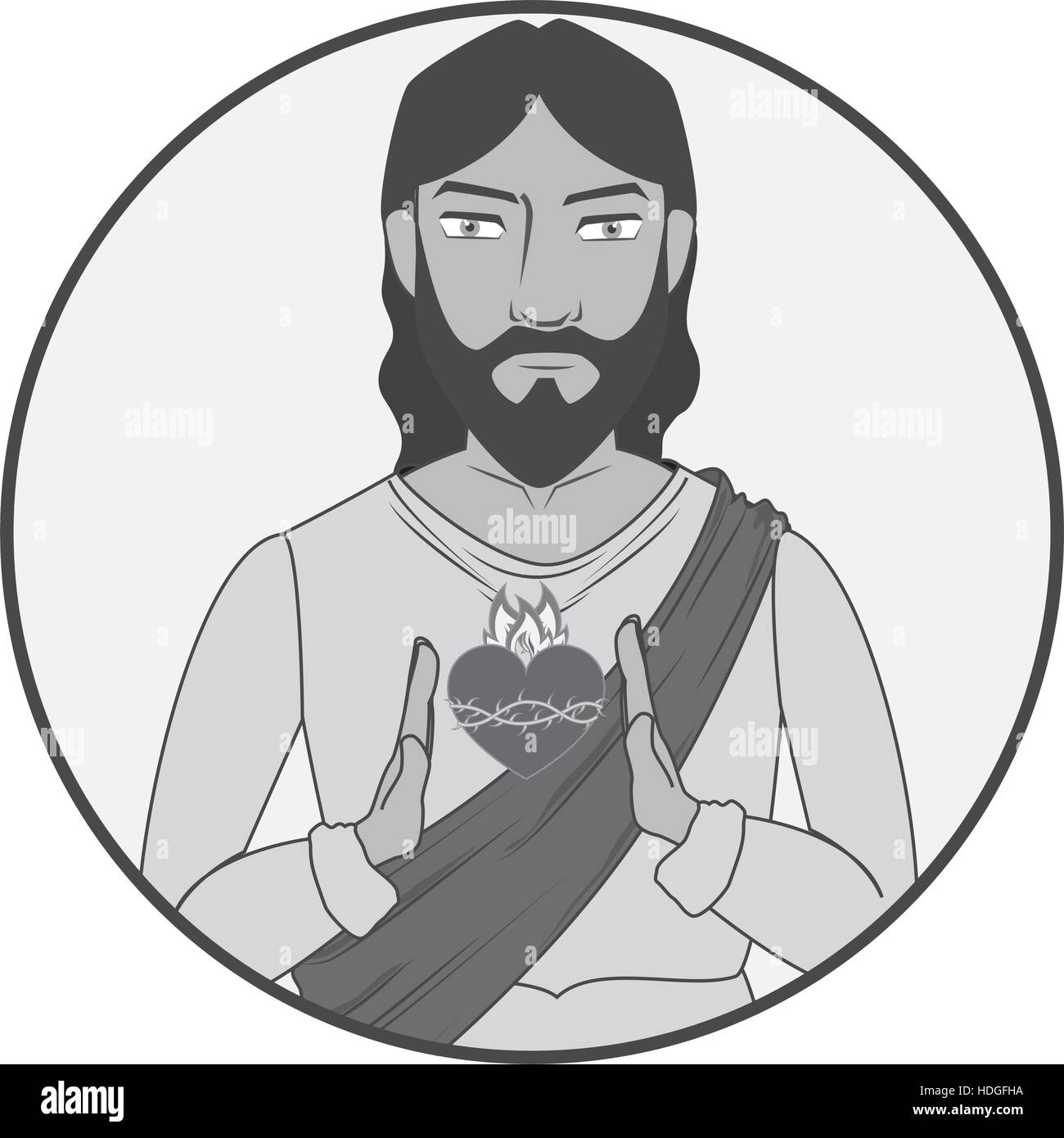 Jesuschrist icône isolée de caractère design illustration vectorielle Illustration de Vecteur