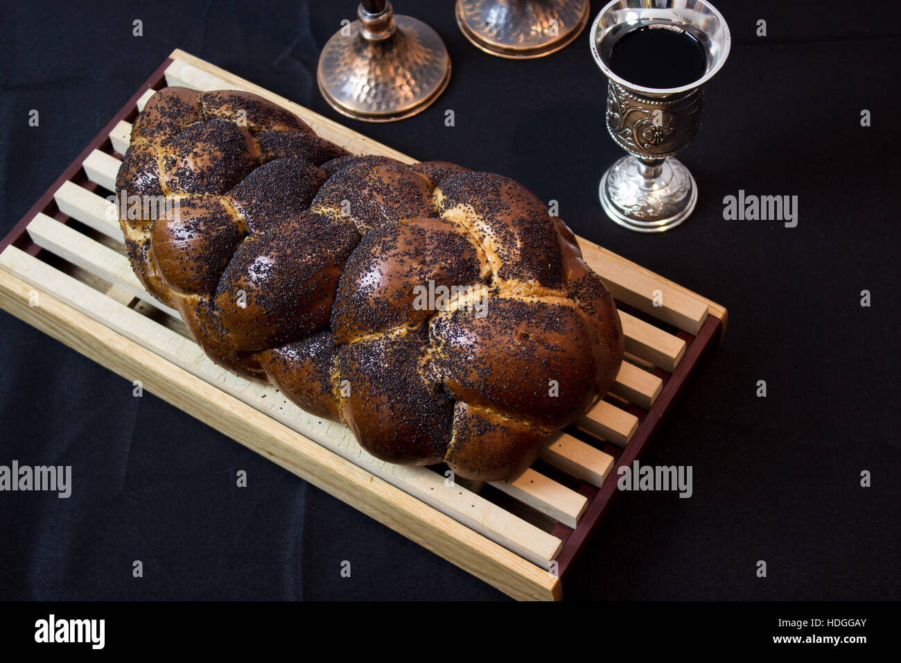 Set de table pour le dîner de Shabbat Banque D'Images