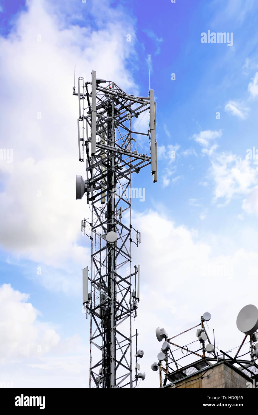 Liaison radio, la Station de Base mobile de l'opérateur mobile (BTS Photo  Stock - Alamy