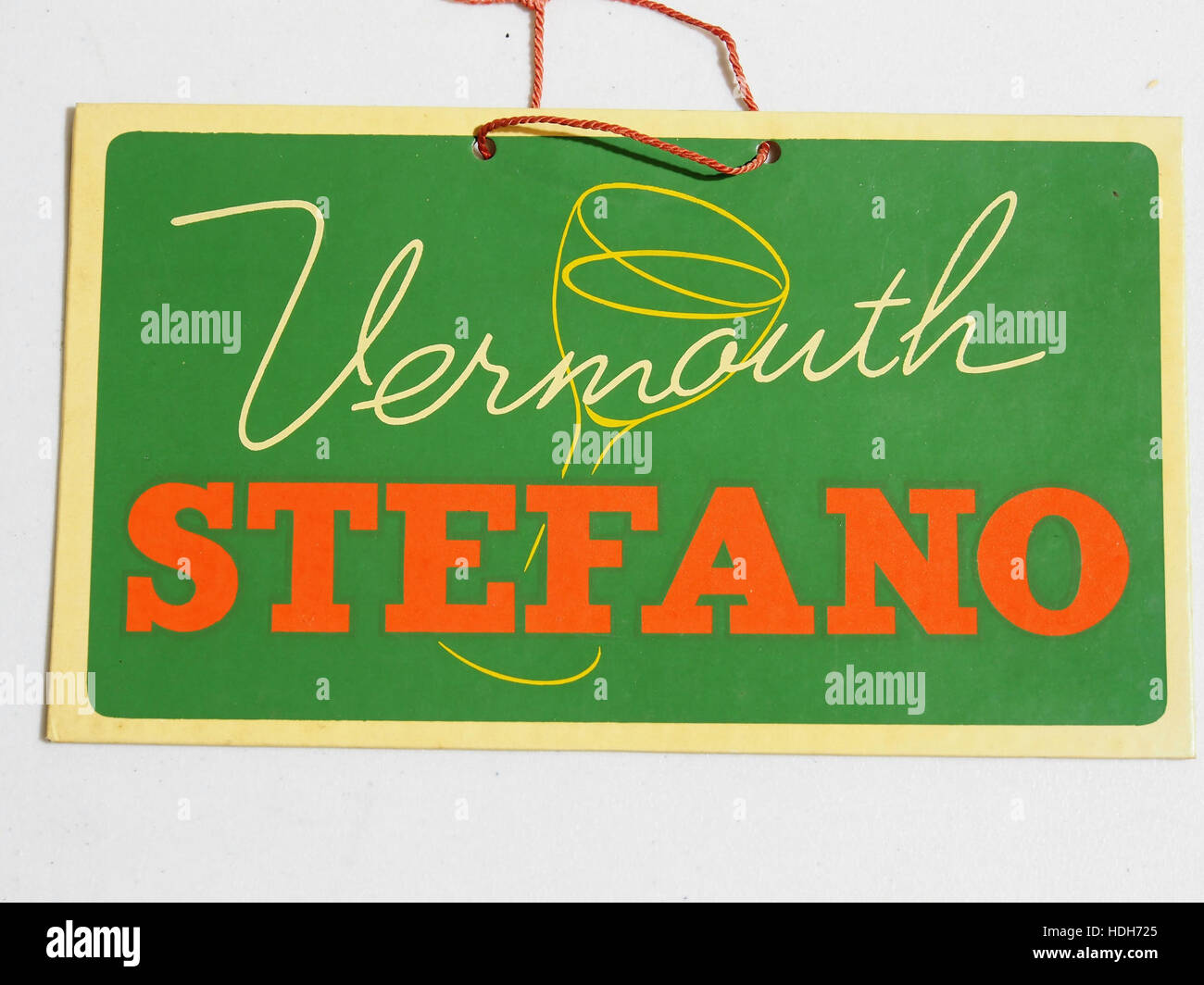 Stefano annonce carton Vermouth Banque D'Images