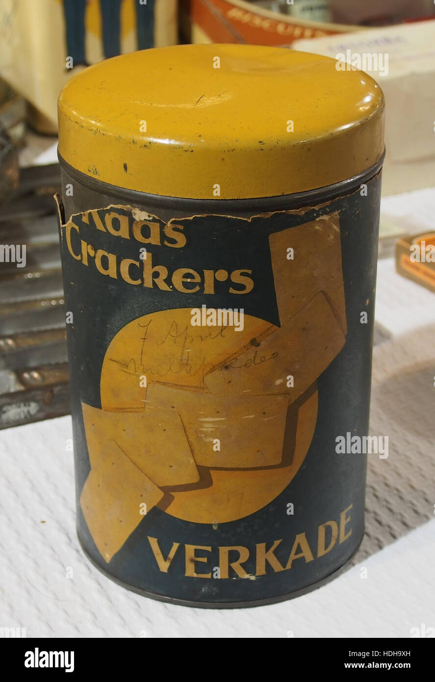 Verkade Kaas Crackers blik pic3 Banque D'Images
