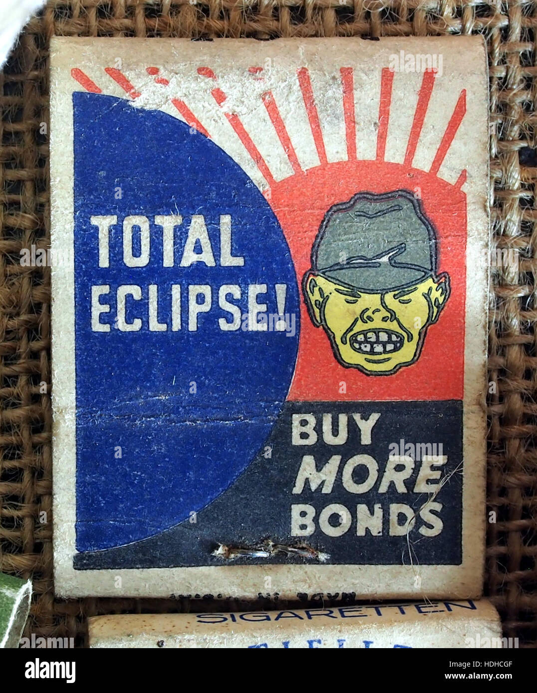 Total Eclipse matchbox, Musée Hiver 1944 à Gingelom Banque D'Images