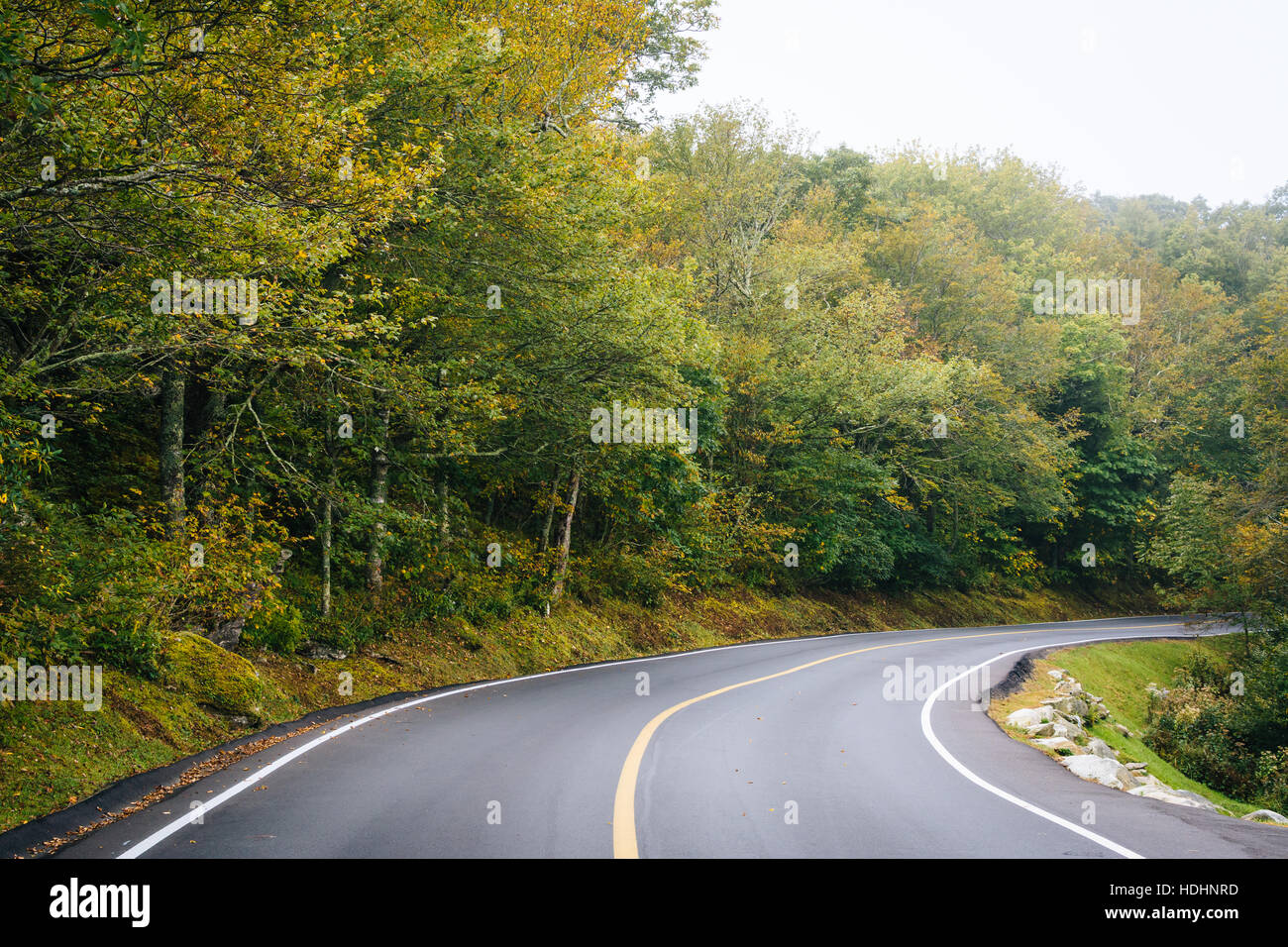 La route de Grand-père, grand-père à la montagne Mountain, Caroline du Nord. Banque D'Images