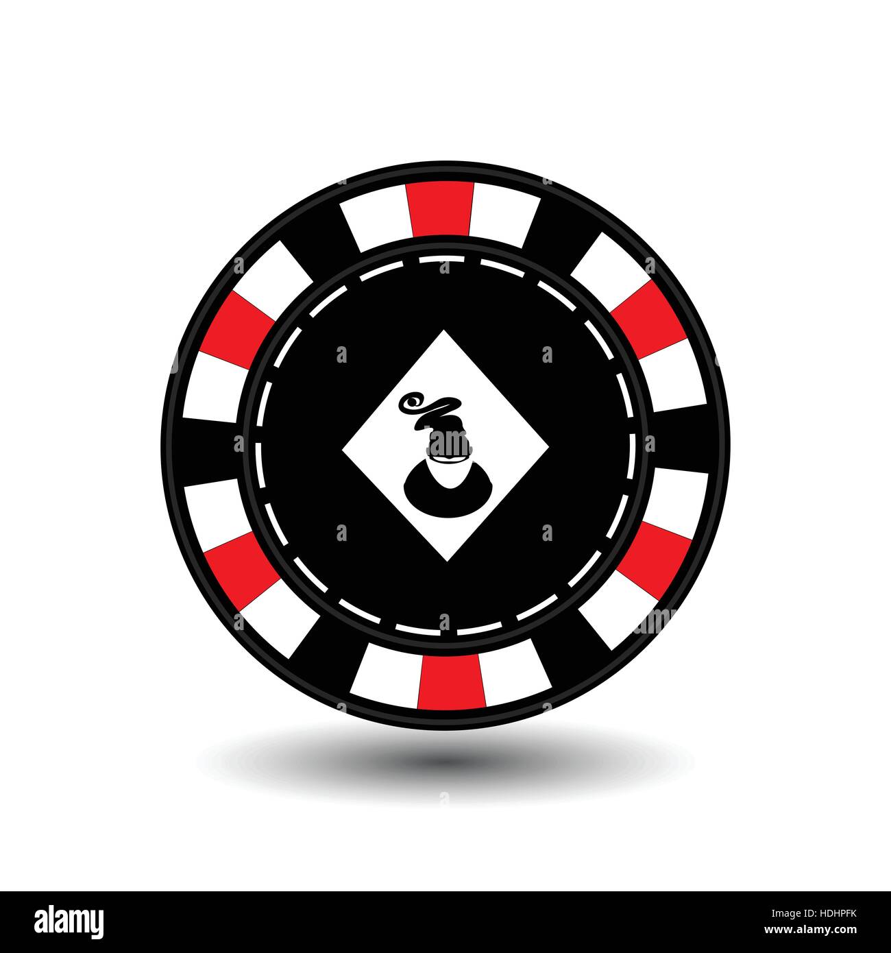 Jetons de casino de Noël. Rouge. Costume père noël un diamant au milieu. Illustration vecteur. Pour utiliser le site, l'impression, papier, tissu, décoration, design, etc. EPS 10 Illustration de Vecteur