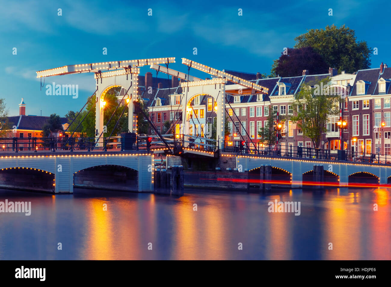 Pont Magere Brug, maigres, Amsterdam, Pays-Bas Banque D'Images