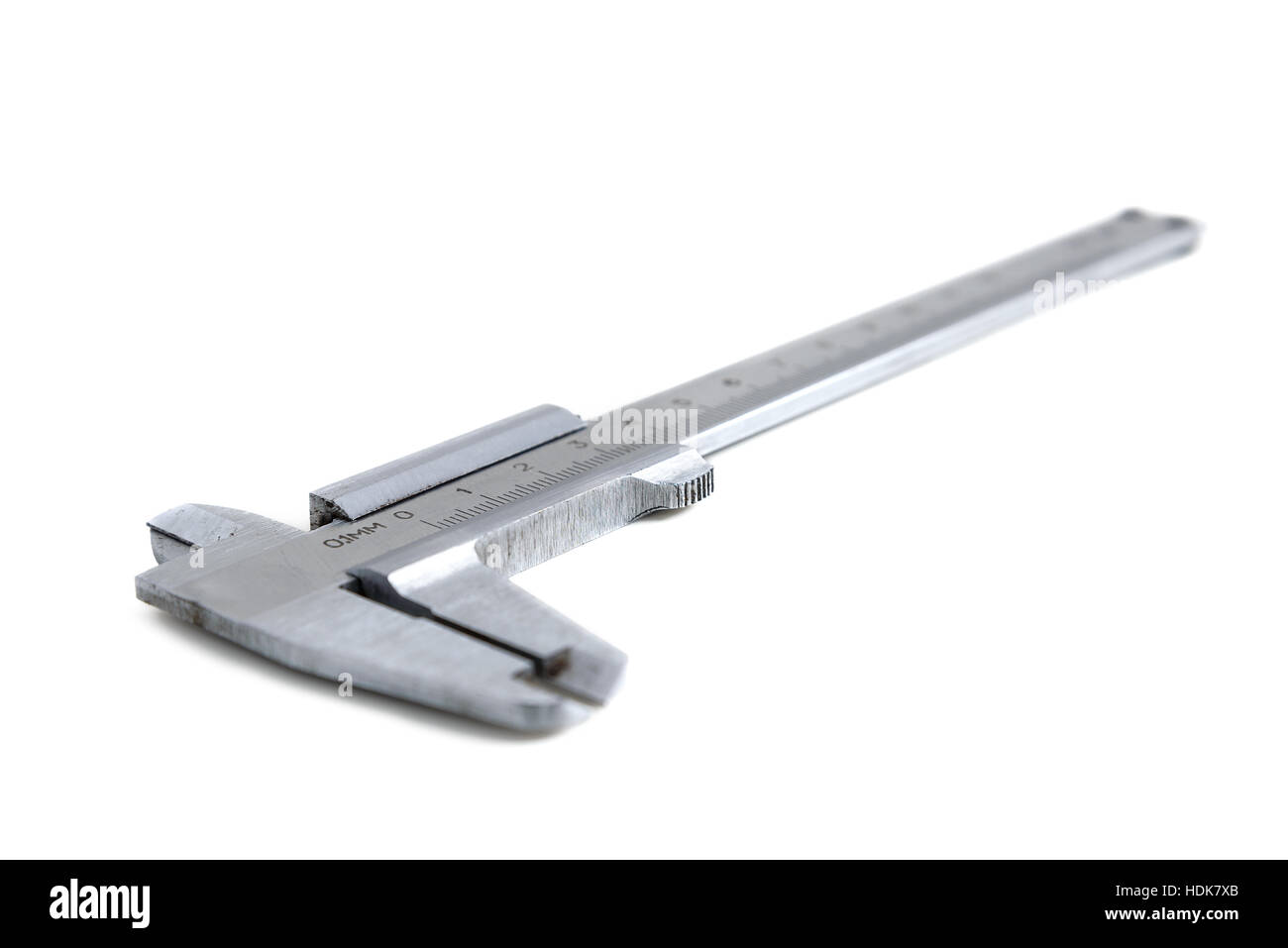 Sur l'étrier un fond blanc gros plan Banque D'Images