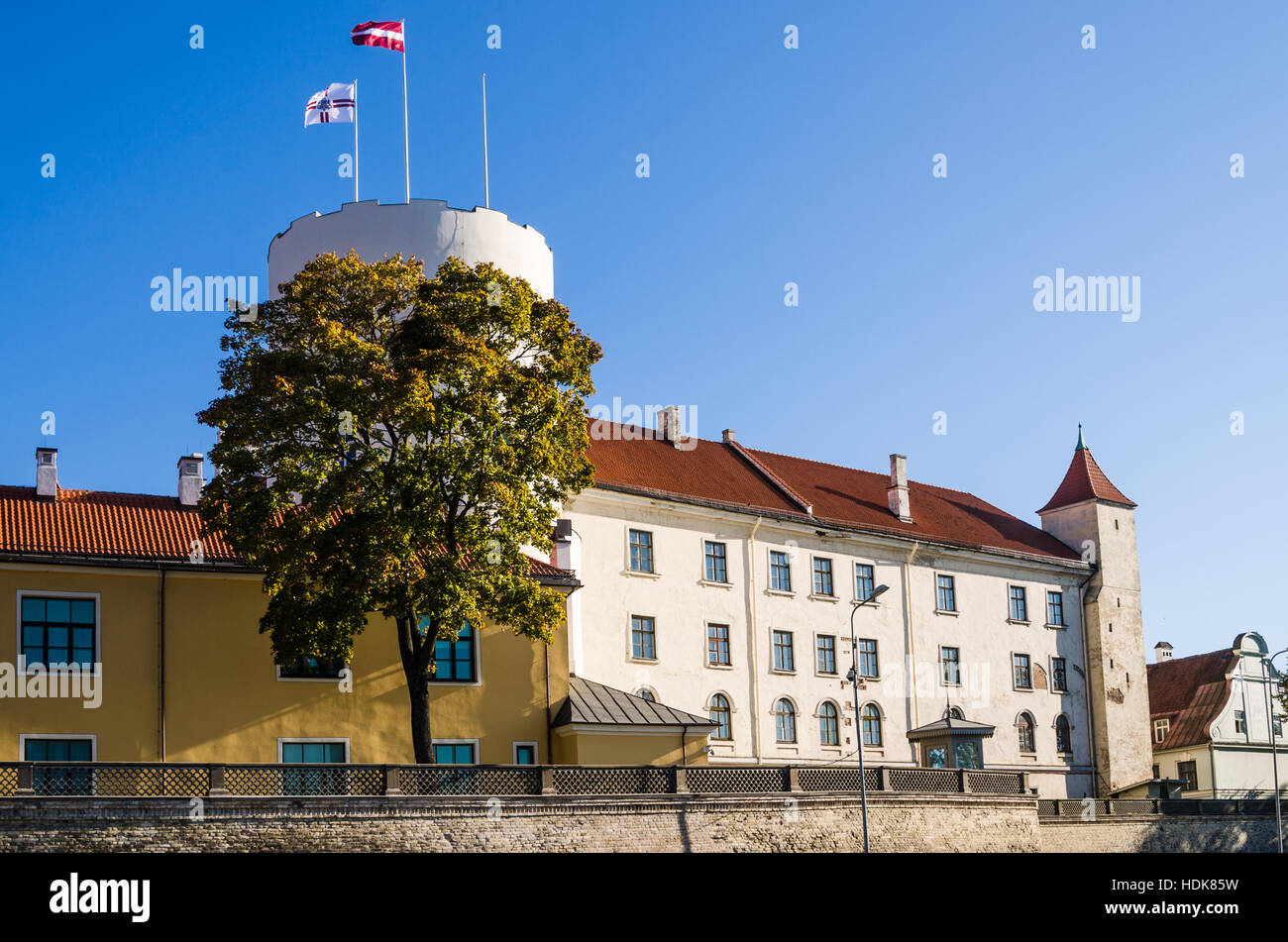 Le château est une résidence pour un président de la Lettonie Banque D'Images