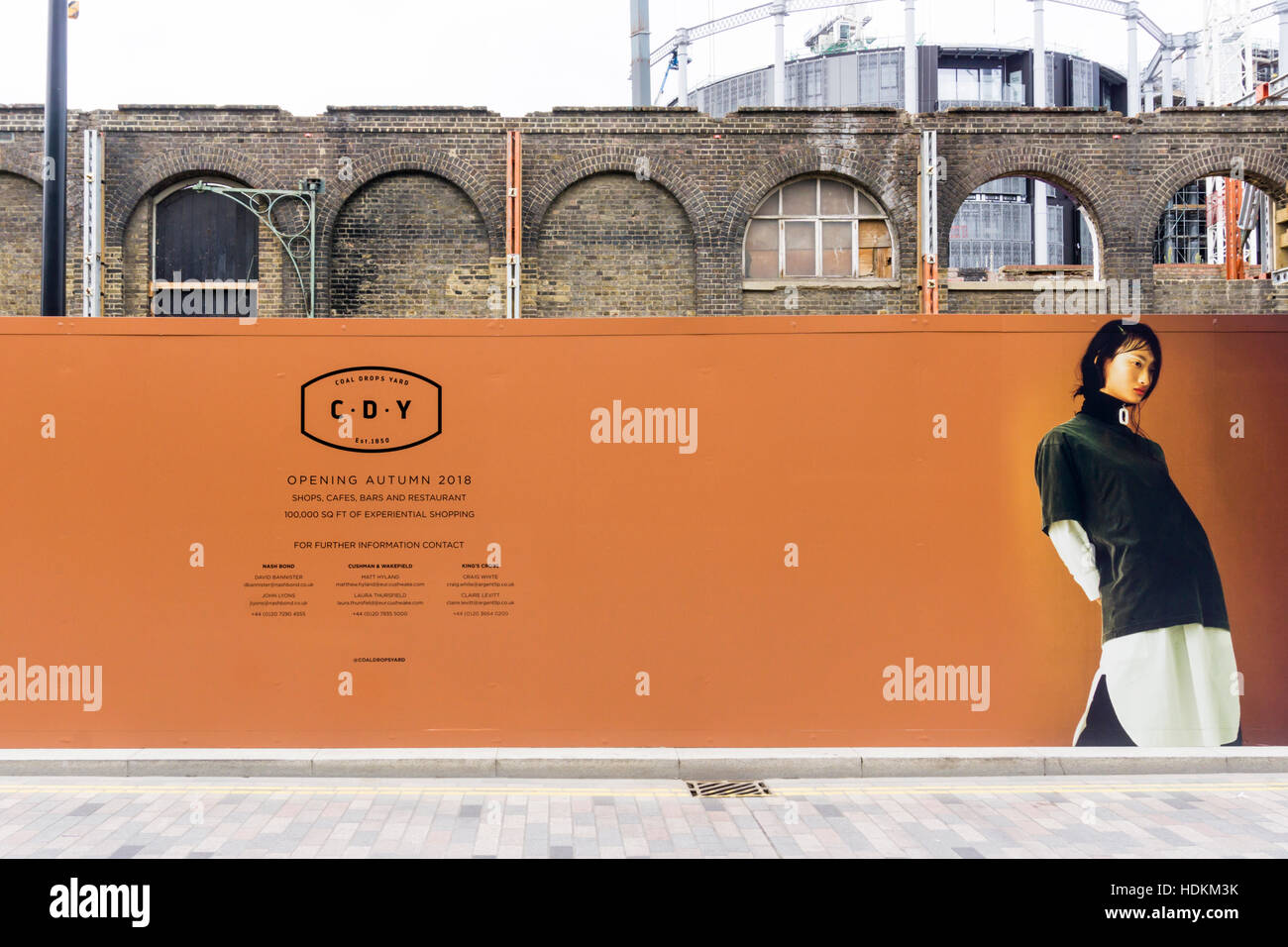 Autour de la thésaurisation Site Développement des chantiers chute de charbon à King's Cross, Londres. Banque D'Images