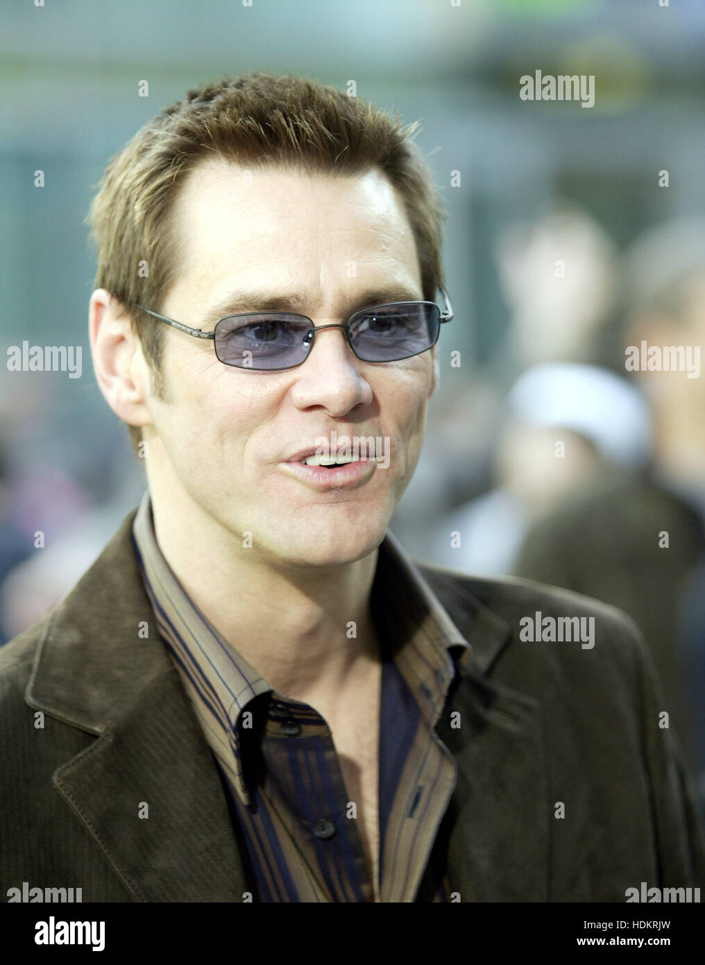 Jim Carrey à la première du film, "Lemony Snicket's A Series of Unfortunate Events" au Cinerama Dome le 12 décembre 2004 à Los Angeles. Crédit photo : Francis Specker Banque D'Images
