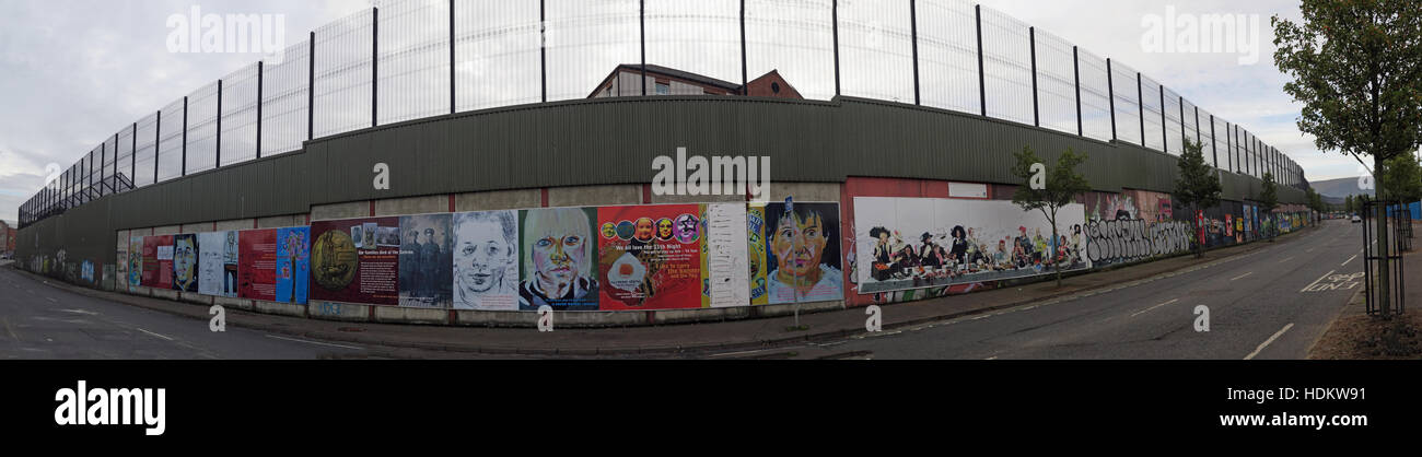 Belfast Falls Rd Rebublican-Mural Banque D'Images