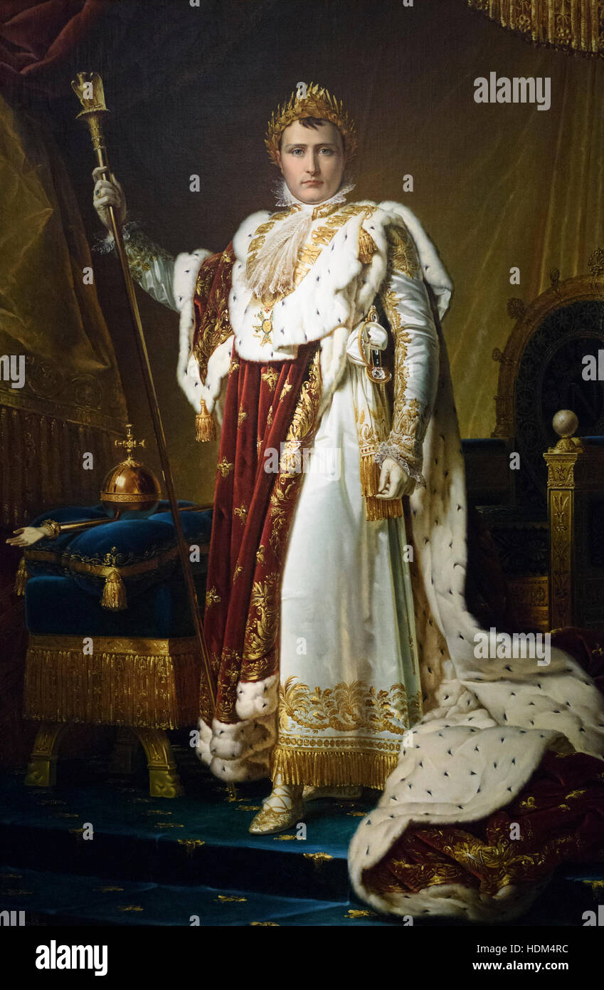 François Gérard (1776-1837), portrait de Napoléon Ier comme empereur des Français à coronation regalia, 1806/1810. Banque D'Images