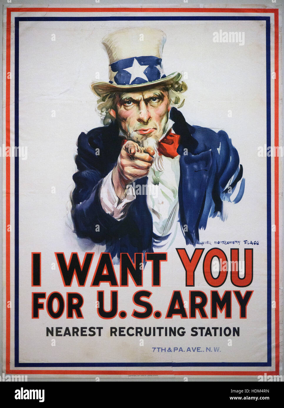 James Montgomery Flagg (1877-1960), je veux que vous pour l'armée américaine, 1917. Ich Will Dich die US-armée. Première Guerre Mondiale US Affiche de recrutement de l'armée. Banque D'Images