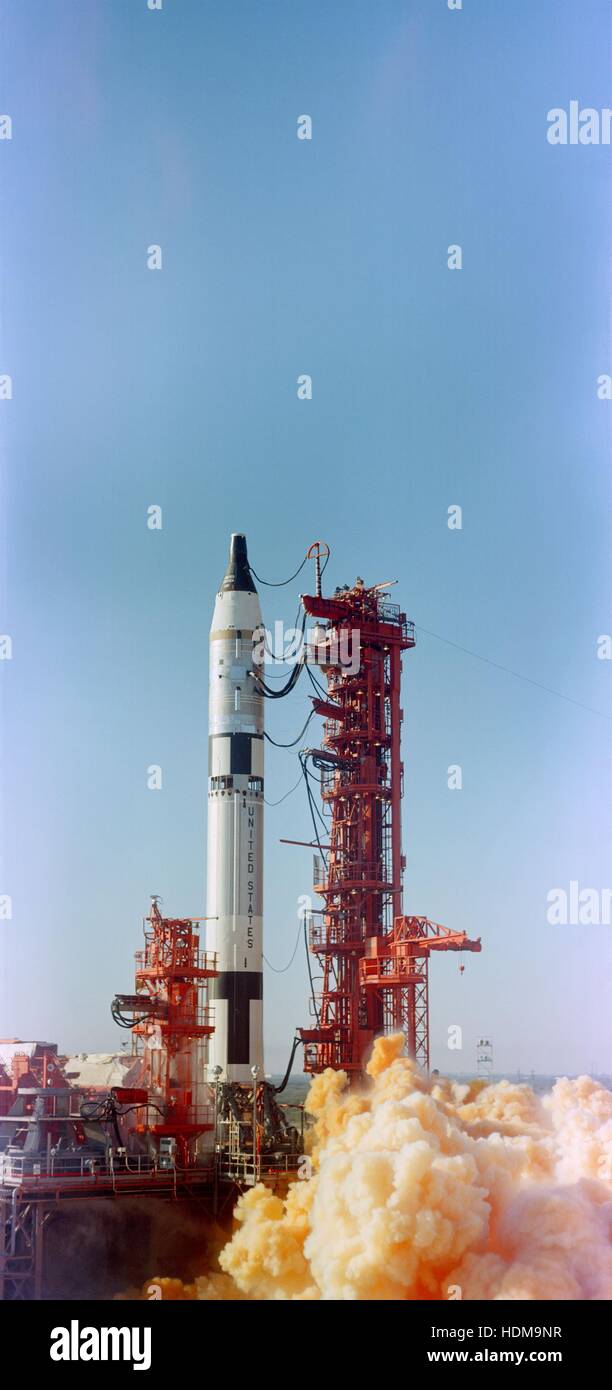 Le Molly Brown Gemini-Titan 3 lancements à partir de la base aérienne de Cap Canaveral complexe de lancement 19 Mars 23, 1965 à Cape Canaveral, en Floride. Banque D'Images