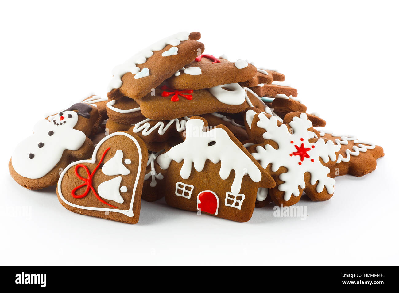 Des cookies de Noël - gingerbread Banque D'Images