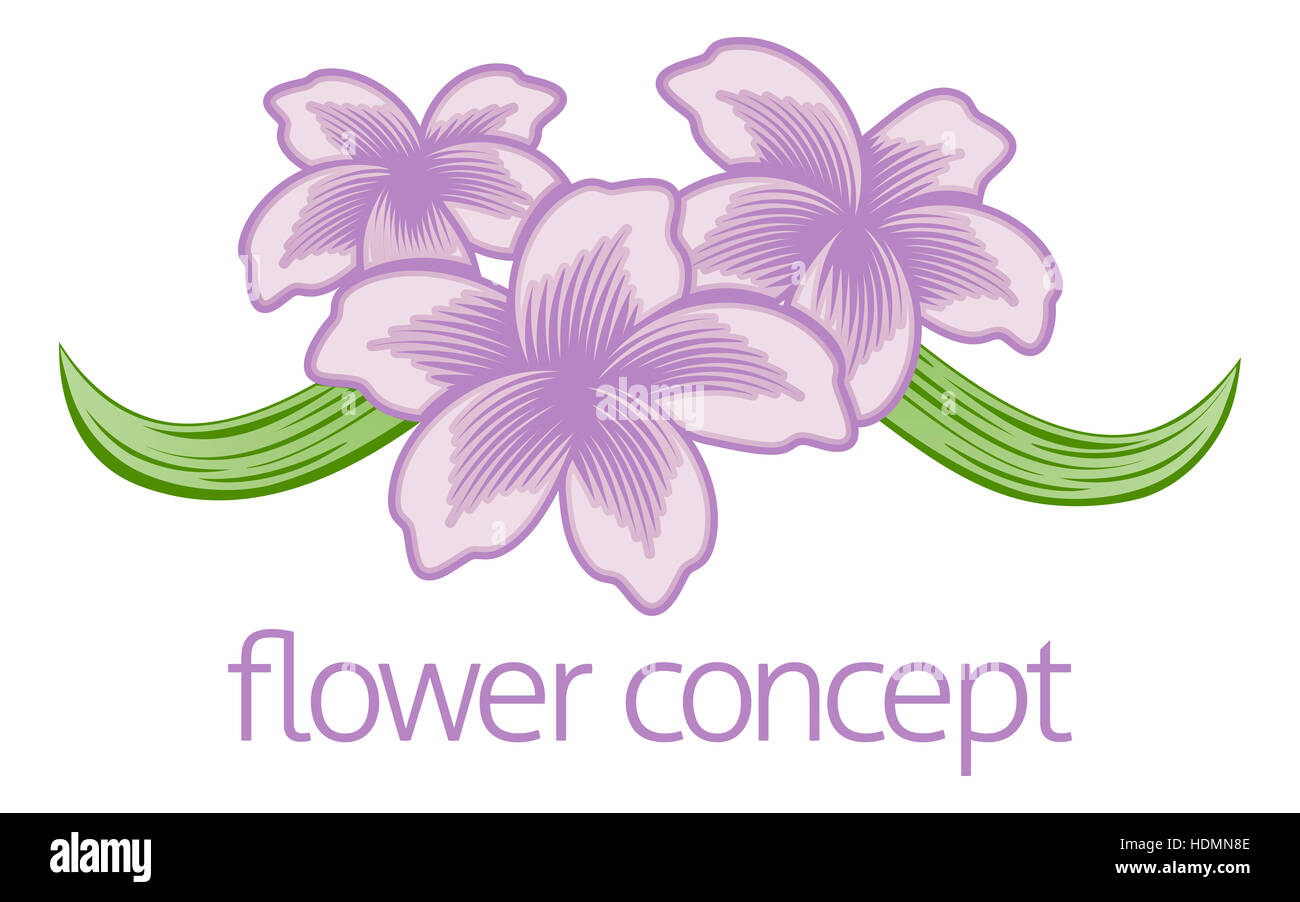 Un concept abstrait fleurs floral design icon Banque D'Images Un concept abstrait fleurs floral design icon Banque D'Images
