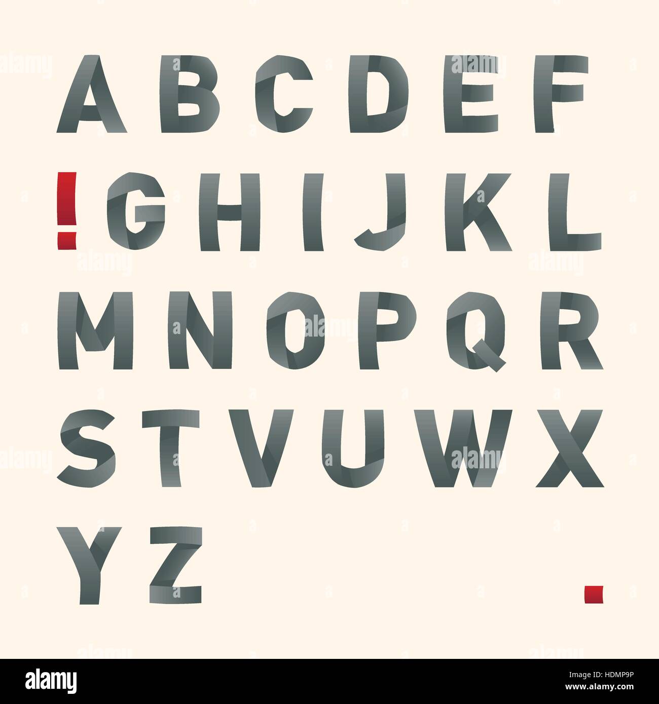 Police - pliés vecteur lettres alphabet latin. Vector illustration. Illustration de Vecteur