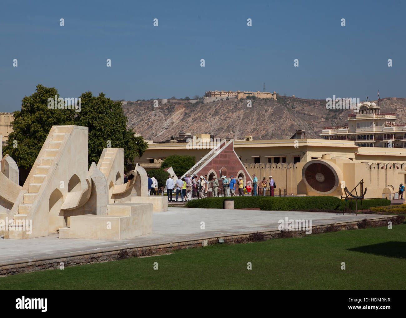 L'Observatoire Astronomique Jantar Mantar, Jaipur, Rajasthan, Inde Banque D'Images