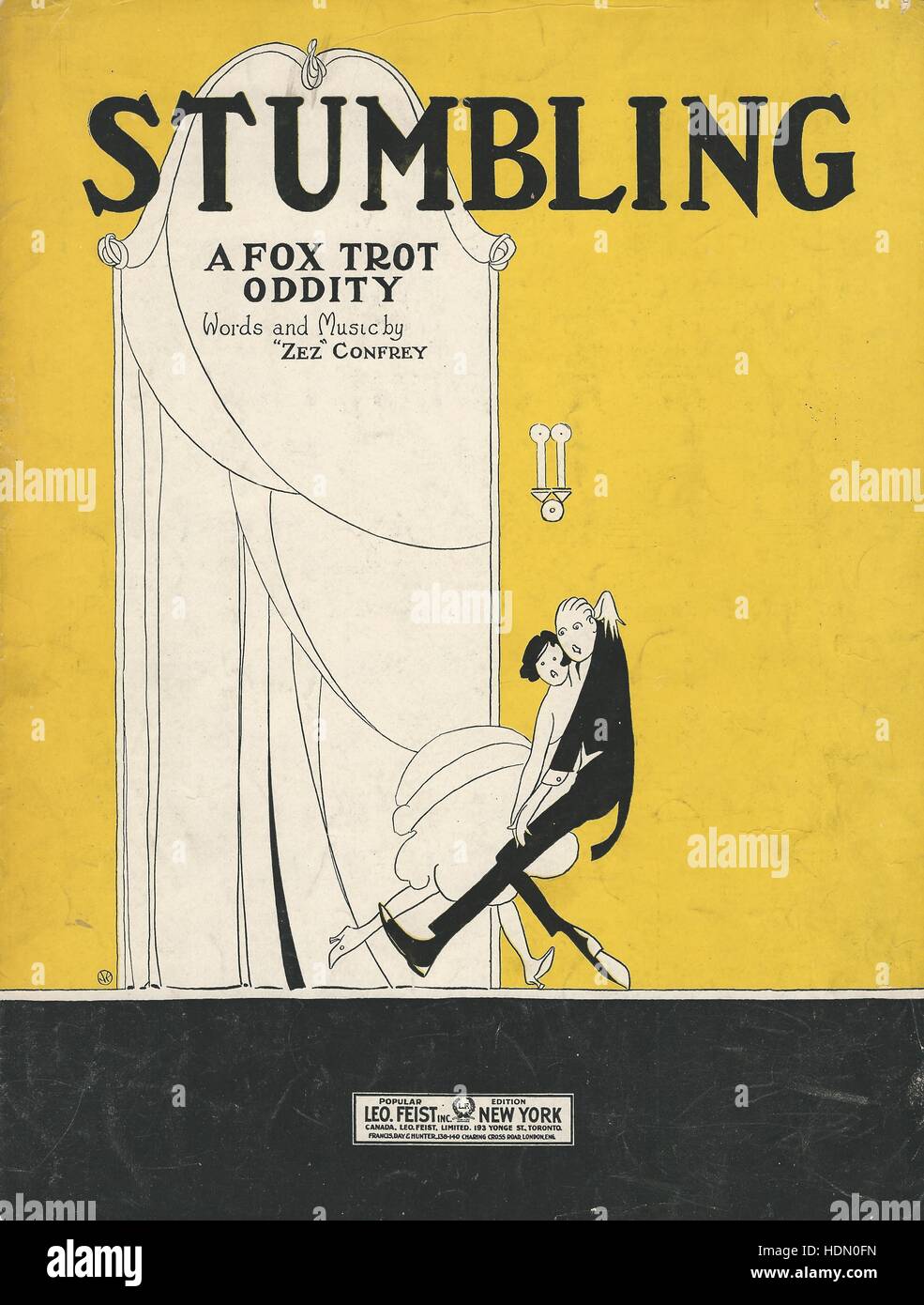 'Stumbling Zez Confrey, 1922 couvertures des musiques Nouveauté Banque D'Images