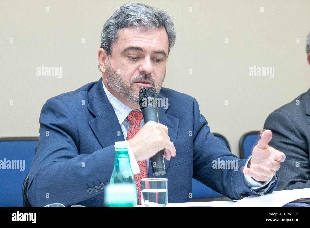 Sao Paulo, Brésil. 13 Décembre, 2016. Paulo, Brésil, le 13 décembre 2016. Francisco Turra, Président de l'Association brésilienne de protéine animale dans Conférence de presse, São Paulo, Brésil. Credit : Alf Ribeiro/Alamy Live News Banque D'Images